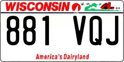 WI license plate 881VQJ
