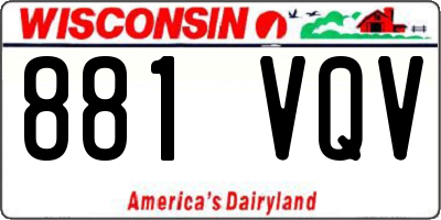 WI license plate 881VQV