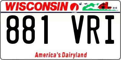 WI license plate 881VRI