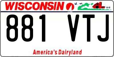 WI license plate 881VTJ