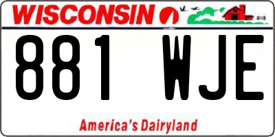 WI license plate 881WJE