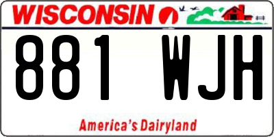 WI license plate 881WJH