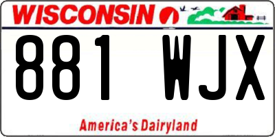 WI license plate 881WJX