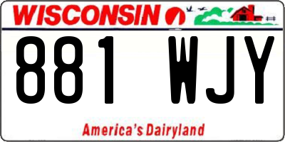 WI license plate 881WJY