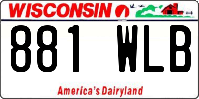 WI license plate 881WLB