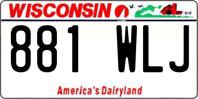 WI license plate 881WLJ