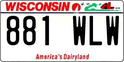 WI license plate 881WLW