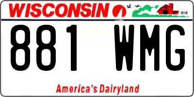 WI license plate 881WMG