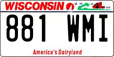 WI license plate 881WMI