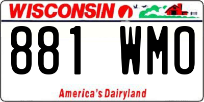 WI license plate 881WMO