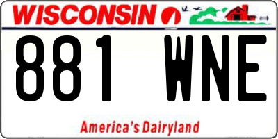 WI license plate 881WNE