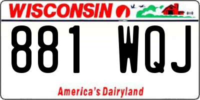 WI license plate 881WQJ