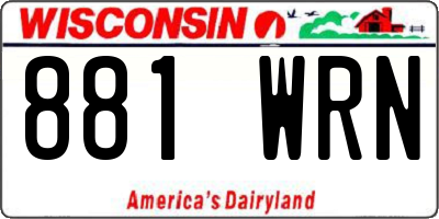 WI license plate 881WRN