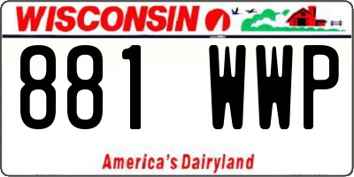 WI license plate 881WWP
