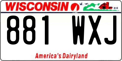 WI license plate 881WXJ