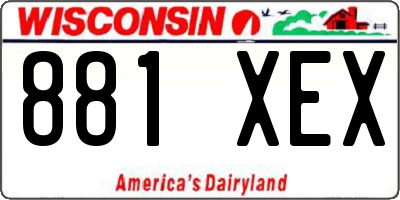 WI license plate 881XEX