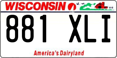 WI license plate 881XLI