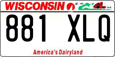 WI license plate 881XLQ