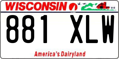 WI license plate 881XLW