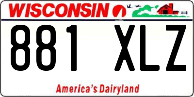 WI license plate 881XLZ