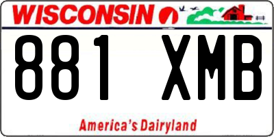 WI license plate 881XMB