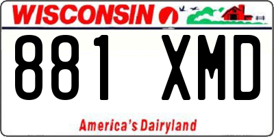 WI license plate 881XMD