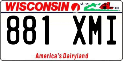 WI license plate 881XMI