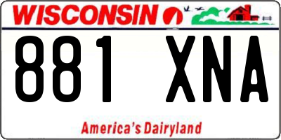 WI license plate 881XNA