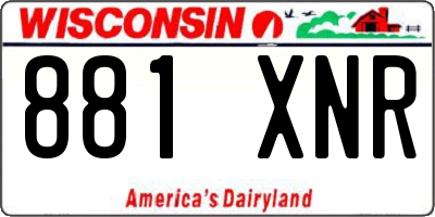 WI license plate 881XNR