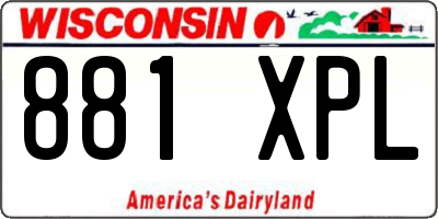 WI license plate 881XPL