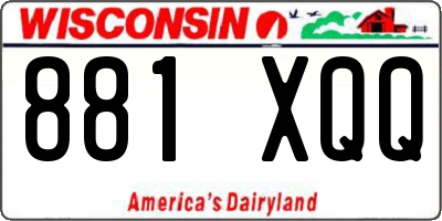 WI license plate 881XQQ