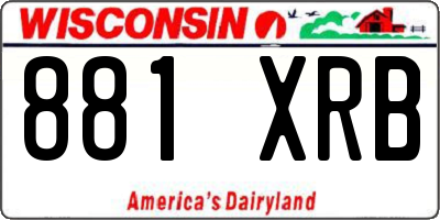 WI license plate 881XRB
