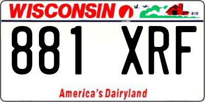 WI license plate 881XRF