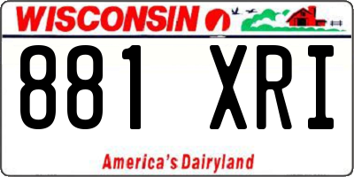 WI license plate 881XRI