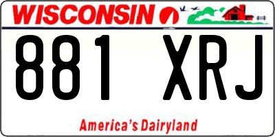 WI license plate 881XRJ