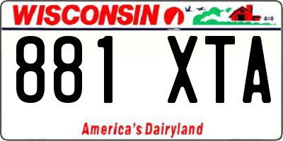 WI license plate 881XTA