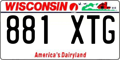WI license plate 881XTG