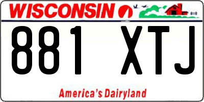 WI license plate 881XTJ
