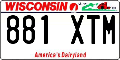 WI license plate 881XTM