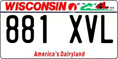 WI license plate 881XVL