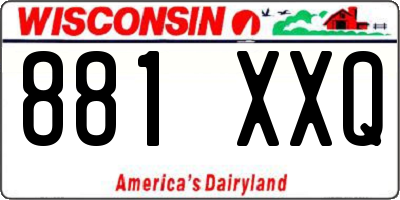 WI license plate 881XXQ