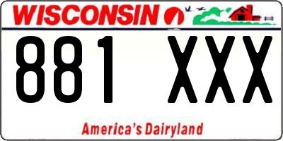 WI license plate 881XXX
