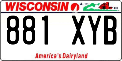 WI license plate 881XYB