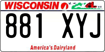 WI license plate 881XYJ