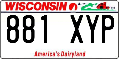 WI license plate 881XYP