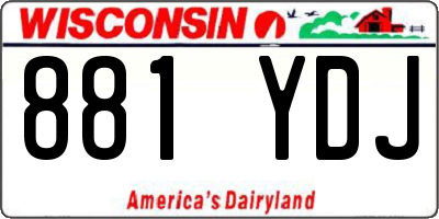 WI license plate 881YDJ