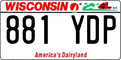 WI license plate 881YDP