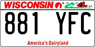 WI license plate 881YFC