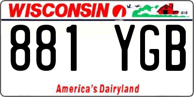 WI license plate 881YGB
