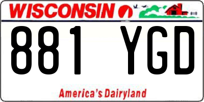 WI license plate 881YGD